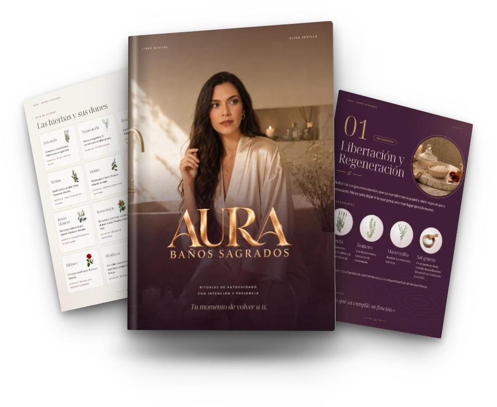 Libro AURA: Baños Sagrados con páginas interiores